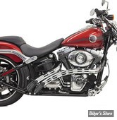 ECHAPPEMENT BASSANI - RADIAL SWEEPERS - SOFTAIL 86/17 / DYNA 91/17 - NOIR AVEC PARE CHALEURS CHROME ET PERCÉS