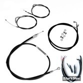 KIT CABLES ET FAISCEAU DE GUIDON RALLONGES - XL14UP - +18/20 - AVEC ABS - LA CHOPPERS - MIDNIGHT SERIE - NOIR - STANDARD KIT