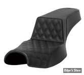 SELLE DUO - INDIAN CHALLENGER 2020UP -  SADDLEMEN - Step Up Seat - NOIR - SPECIALE GRANDES JAMBES - FRONT LS - I20-06E-172