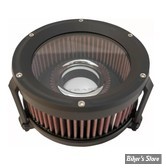 - FILTRE A AIR - TRASK PERFORMANCE - ASSAULT CHARGE HIGH-FLOW AIR CLEANER - TOURING 02/07 / SOFTAIL 01/15 / DYNA 04/17 / TWINCAM CARBU CV 99/06 - FLAT BLACK - TM-1021BK