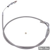 CABLE DE TIRAGE POUR BIGTWIN & SPORTSTER AVEC MIKUNI HS 40 - LONGUEUR :104CM - BIGTWIN / SPORTSTER 1996UP - BARNETT - INOX