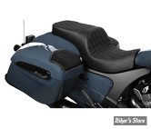 SELLE DUO - INDIAN CHALLENGER 2020UP / CHIEFTAIN 2025UP -  DRAG SPECIALTIES - FREEDOM TOUR 2-UP SEAT - DOUBLE DIAMOND - NOIR / COUTURES : NOIR - 4722B