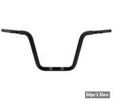 GUIDON 32mm SUR RISERS 32MM - HAUTEUR : 30.40 CM / 12" -  DRAG SPECIALTIES - TOURING - FLTRX 23UP - NOIR BRILLANT - 0601-6557