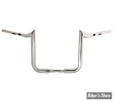 GUIDON 38mm SUR RISERS 25.40MM - HAUTEUR : 35.50CM / 14" - LA CHOPPERS - Grande Prime Ape Hanger - 38MM / 1"1/2 - FLHX 23UP - CHROME - LA-7376-14