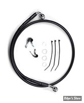 DURITE DE FREIN AVANT - DYNA 99/05 - LONGUEUR : +000 " (100CM / 38"7/8) - OEM 45202-00 / A - INOX / NOIR