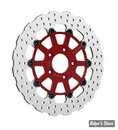 ECLATE DF - PIECE N° 01 - DISQUE FLOTTANT 11.5" - OEM 44156-00 - ALESAGE INTERNE / 56.20MM - RICK'S MOTORCYCLES - WAVE  DESIGN - MODÈLE : STEVE - ROUGE EL DIABLO - 20-WED020292-F