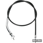 16MM / 5/8"-18 - CABLE DE COMPTEUR DE ROUE AVANT - BAGUE SUR COMPTEUR 16-1 / 5/8"-18 - LONGUEUR : 41.5" - OEM 67063-89 / 67060-96 / 67054-98 - DRAG SPECIALTIES - NOIR - 4391200B