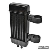 RADIATEUR D'HUILE - BIGTWIN 55/83 / SOFTAIL 84/17 / DYNA 91/17 / TOURING 84/16 / SPORTSTER 86UP / FXR 82/94 - JAGG - VERTICAL - WIDE LINE- BLACK