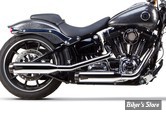 SILENCIEUX - TWO BROTHERS RACING - SOFTAIL BREAKOUT FXSB 13/16 - COMP-S SLIP ON MUFFLERS - CHROME / EMBOUT : CARBONE