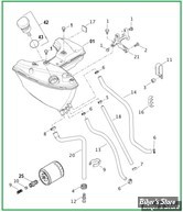  ECLATE A - PIECE n° 00 - ECLATE DES PIECES DE RESERVOIR D'HUILE - SPORTSTER 2014 UP