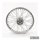 21 x 2.15 - ROUE AVANT 40 RAYONS - REPLICA - 36/66 - OEM 40981-40 - Replica Front Spoke Wheel - MOYEU : CHROME / VOILE : CHROME / RAYONS : INOX