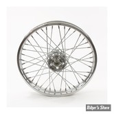 21 x 2.15 - ROUE AVANT 40 RAYONS - REPLICA - 36/66 - OEM 40981-40 - Replica Front Spoke Wheel - MOYEU : CHROME / VOILE : CHROME / RAYONS : INOX