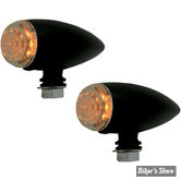 CLIGNOTANT A LEDS - MICRO BULLET / CLIGNOS MICRO BULLET - LED - PRO ONE - ECLAIRAGE : LED / COULEUR : ORANGE / FINITION : NOIR / CORPS : RAINURE