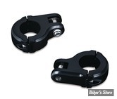 COLLIERS POUR REPOSES PIEDS MALE - KURYAKYN -  POUR TUBES DE 1 1/4 / 32MM - NOIR BRILLANT - 7616