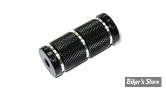 EMBOUT DE SELECTEUR V-TWIN - Black Retro Footpeg Set  - NOIR