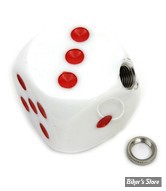 ECLATE A - PIECE N° 01 - POMMEAU DE LEVIER DE VITESSES - V-TWIN - DICE - BLANC