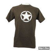 TEE-SHIRT - FOSTEX - VINTAGE - WHITE STAR -  VERT - TAILLE S