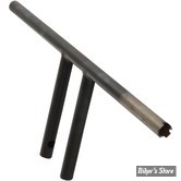 GUIDON CUSTOM - DRAG SPECIALTIES - T-BAR STRAIGHT - HAUTEUR : 8" - AVEC EMPREINTES / TBW  - NOIR MAT