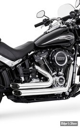 - ECHAPPEMENT - FREEDOM PERFORMANCE - SOFTAIL M8 - AMENDMENT SIDE SLASH  - CHROME / EMBOUTS  : CHROME - HD00737