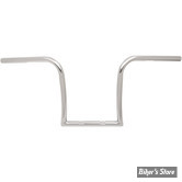 GUIDON NASH MOTORCYCLE COMPANY - GIMP HANGER BAR - HAUTEUR : 12" - CHROME