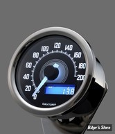 -  VELONA Ø 60MM - COMPTEUR VELONA / DAYTONA - 60MM ELECTRONIC SPEEDOMETER - GRADUATION / 200 KMH - INOX/ LED BLANC - 85833