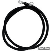 CABLE DE BATTERIE - LONGUEUR :  8" - NYC CHOPPERS - CABLE NEGATIF - UNI / NOIR - LONGUEUR : 8" / 20.50CM