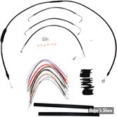 +13" - KIT CABLES ET FAISCEAU DE GUIDON RALLONGES - TOURING FLHT/FLHX 08/13 SANS ABS - +13