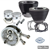 - KIT CYLINDRES BIG BORE -  96CI / 3.5/8" - BIGTWIN EVOLUTION 84/99 - S&S - Sidewinder® Big Bore Stroker Kit - BLACK - 91-7661