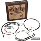 +13" - KIT CABLES ET FAISCEAU DE GUIDON RALLONGES - TOURING FLHX 14/15 SANS ABS - +13" - NOIR