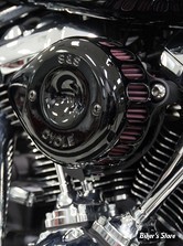 FILTRE A AIR - S&S - MINI TEARDROP STEALTH AIR CLEANER KIT - TOURING 08/16 / SOFTAIL 16/17 / DYNA FXDLS 16/17 - TEARDROP MINI AIR CLEANER KIT - NOIR - 170-0438