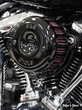    - FILTRE A AIR - S&S - MINI TEARDROP STEALTH AIR CLEANER KIT - TOURING MILWAUKEE-EIGHT® 17UP / SOFTAIL 18UP- NOIR - 170-0436
