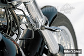 AV / KIT DE DEPLACEMENT DE CLIGNOTANTS AVANT - POUR TUBES DE FOURCHE DE 49MM - THUNDERBIKE - QUICKY - FILETAGE M10 - CHROME