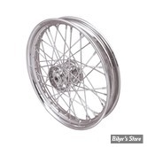 18 x 4.25 - ROUE ARRIÈRE ET AVANT 40 RAYONS - REPLICA - 36/66 - OEM 40981-40 - Replica Spoke Wheel - MOYEU : CHROME / VOILE : CHROME / RAYONS : CADMIUM