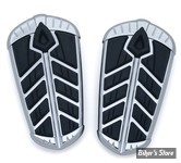 INSERTS DE PLATEFORMES PASSAGER - KURYAKYN - Spear Passenger Floorboard Inserts - INDIAN - CHROME - 5656