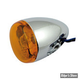 ECLATE K - PIECE N° 07 - CLIGNOTANT CHRIS PRODUCT - AMPOULE DOUBLE FILAMENT - CORPS : CHROME / CABOCHON : ORANGE - 8887A