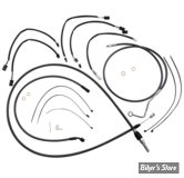 + 15" / +17" - KIT CABLES ET DURITE DE FREIN DE GUIDON RALLONGES - TOURING FLHRXS 21/23  - MAGNUM DESIGNER SERIE - BLACK PEARL - 4871132