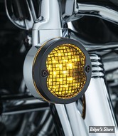 CASQUETTES KURYAKYN - MESH BEZELS for H-D Flat Style Turn Signals - CHROME - 6514