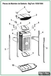  ECLATE 43B - PIECE N° 00 - ECLATE DES PIECES DE BOITE A BATTERIE - BIGTWIN 1936 / 1964