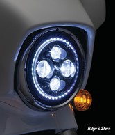 7" - OPTIQUE LED - KURYAKYN - ORBIT VISION  7" LED HEADLIGHT - AVEC HALO ECLAIRAGE BLANC - 2460