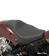 SELLE SOLO - INDIAN SCOUT / SCOUT SIXTY - DRAG SPECIALTIES - 3/4 SOLO EXTENDED REACH - DIAMOND STITCH - NOIR