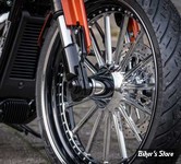 CACHES AXES DE ROUE AVANT - SOFTAIL MILWAUKEE EIGHT - SOFTAIL M8 18UP FLSB - THUNDERBIKE - NOIR - 22-74-280