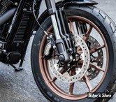 CACHES AXES DE ROUE AVANT - SOFTAIL MILWAUKEE EIGHT - SOFTAIL M8 18UP FXLRS - THUNDERBIKE - NOIR - 22-74-300