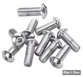 VIS TETE BOMBEE 5/16-24 X 22.00MM / 7/8" - ALLEN - CHROME - LE PAQUET DE 10 PIECES