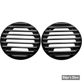 - GRILLES DE HAUT PARLEUR ARRIERE - TOURING 96/13 - COVINGTONS CUSTOMS - FINNED - NOIR