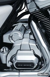 CACHE TRANSMISSION - LATERAL -TOURING  MILWAUKEE-EIGHT® 17UP - Precision™ Transmission Shroud - KURYAKYN - CHROME - 6412