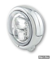 5 3/4 - PHARE LED - HIGHSIDER - Pecos Type 7 Headlamp, 5 3/4" - ECLAIRAGE LED - CHROME