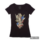 TEE-SHIRT - LUCKY 13 - LIBERTY BELLE - NOIR - TAILLE S