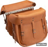 SACOCHES ARMY - POUR WLA/WLC CADRE RIGIDE DES ANNEES 1936-46 - CUIR - MARRON