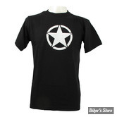 TEE-SHIRT - FOSTEX - VINTAGE - WHITE STAR - NOIR - TAILLE S