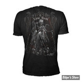 TEE-SHIRT - LETHAL THREAT - LIVE FAST OR DIE - NOIR - TAILLE M